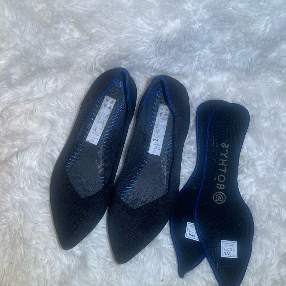 Rothy's Black Pointed Toe Flats